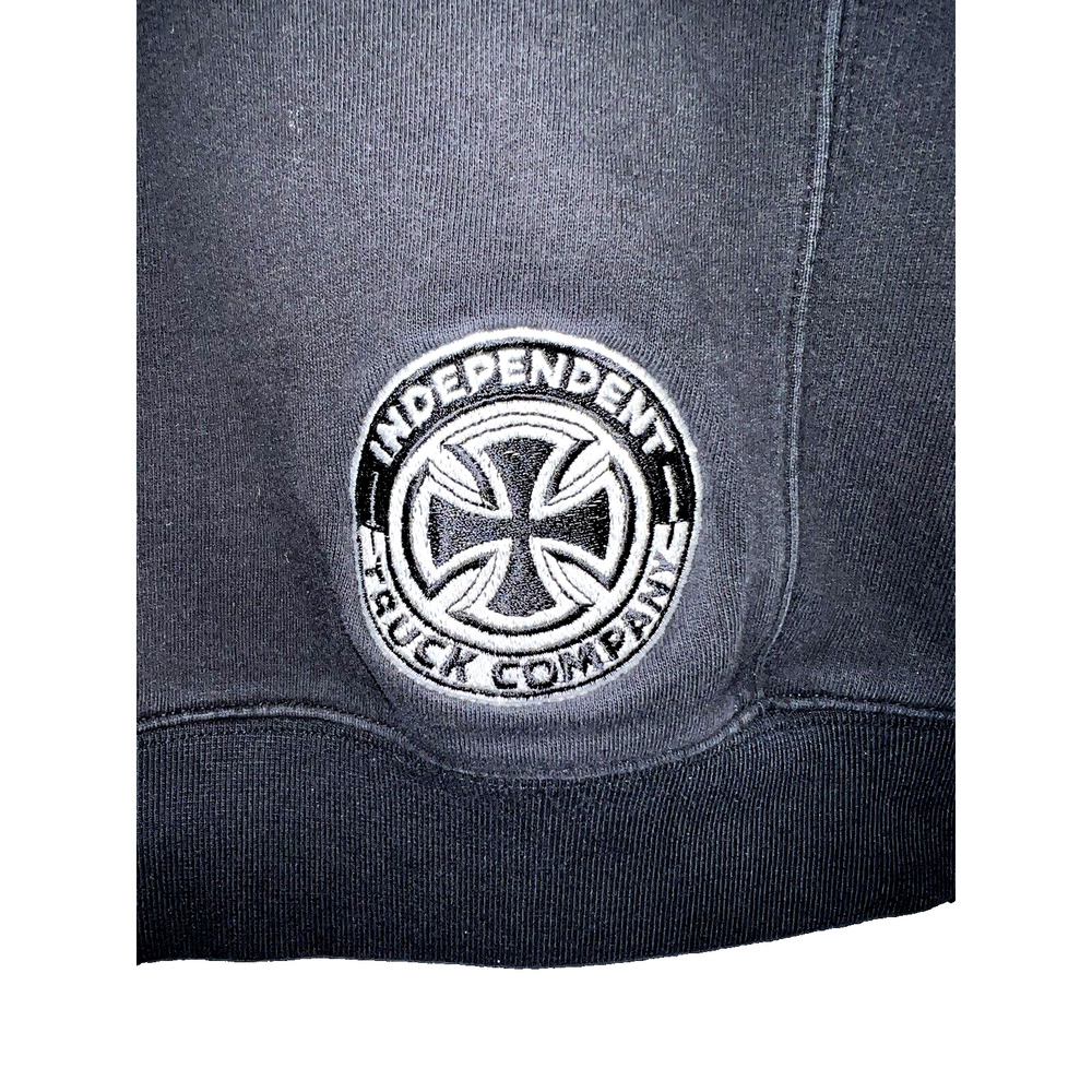 Vtg Independent Truck Co Hoodie Black Red White Sweatshirt Skater - Sz S/M - Picture 6 of 10